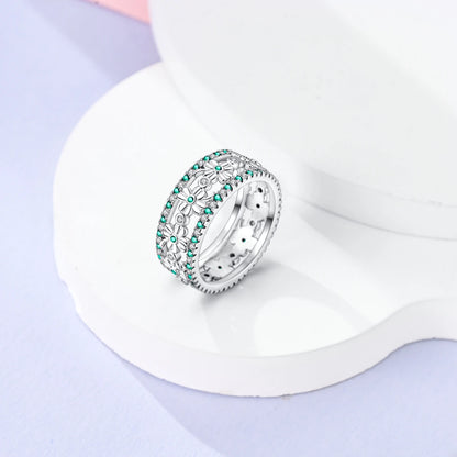 925 Sterling Silver Infinite Love Ring Original Luxury Design Zircon Finger Rings For Women High Quality Wedding Jewelry Gift