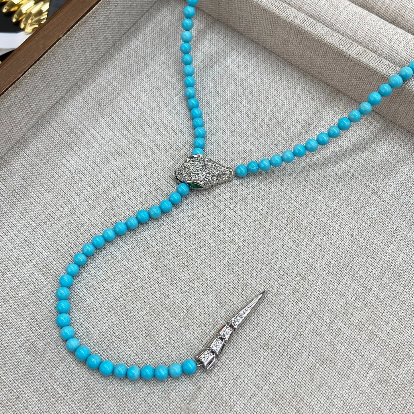 Vintage Women's Turquoise Snake Necklace Jewelry Fashion Accessory