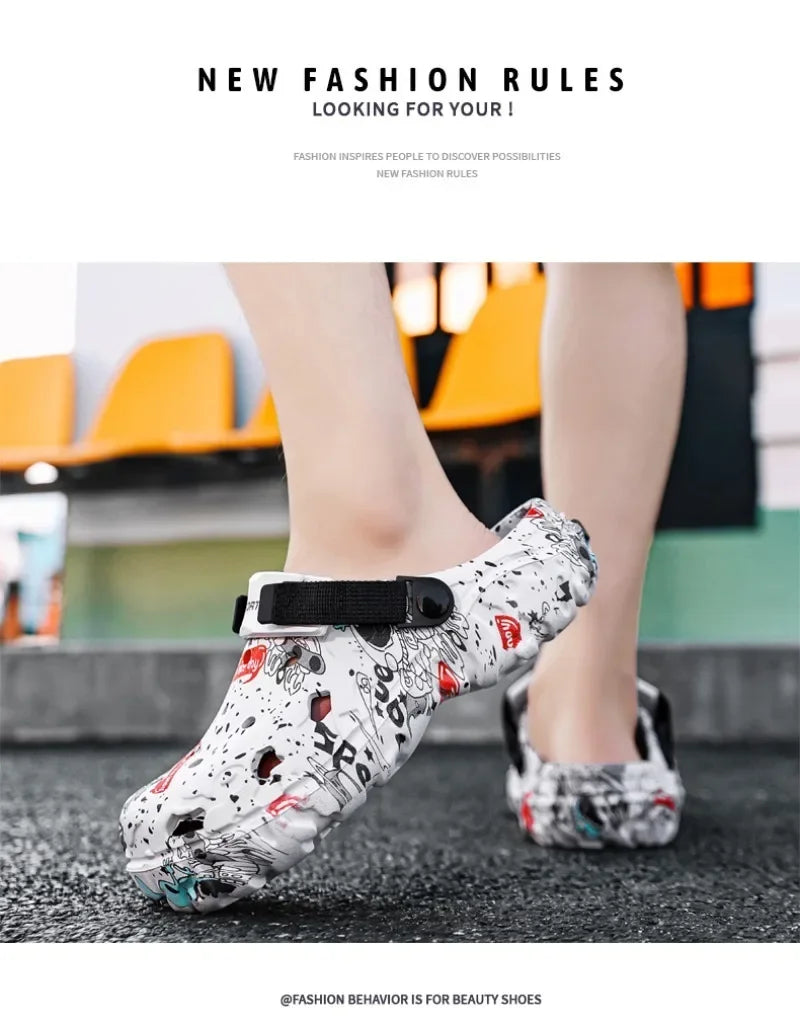 Plus Size 48 49 Men's Summer Clogs Sandals Eva Slippers Men Fashion New Flat Sandals Men Women Leisure Slides Men Casual Shoes