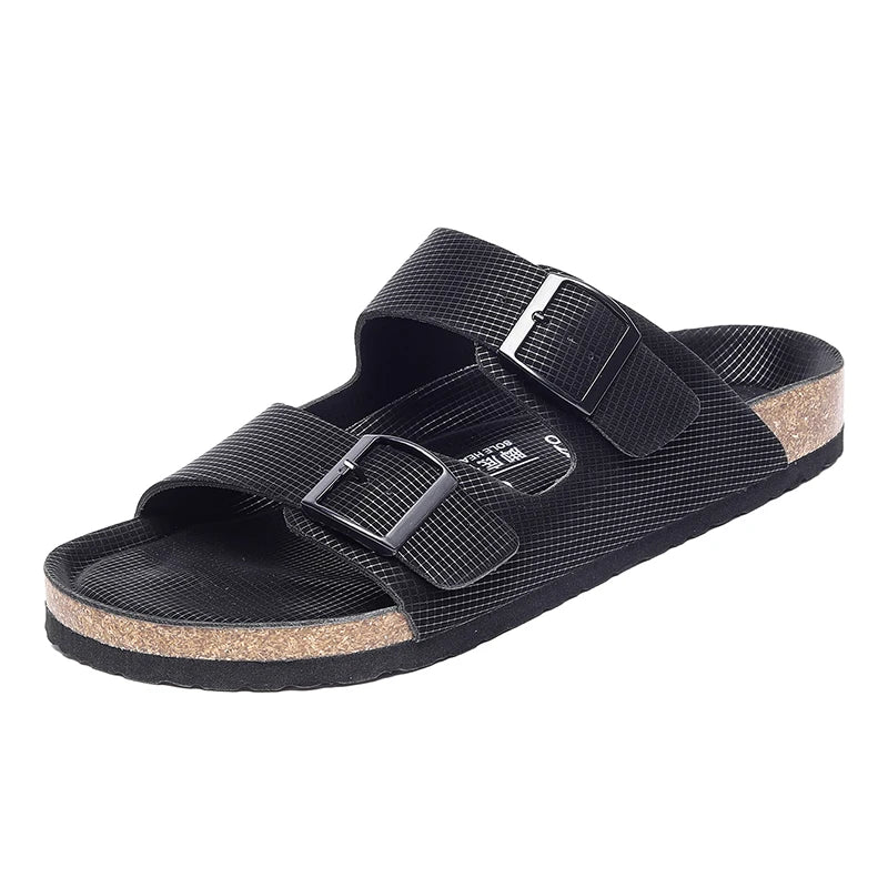 Men Leather Sandals Summer Classic Boys Shoes Slippers Soft Sandals Roman Comfortable Outdoor Beach Walking Footwear All-Match