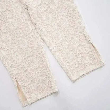 Avrilyaan Lace Seven-Point Long Pants Bodycon Sexy Party Deep V Playsuits Women Rompers Womens Jumpsuit 2025 Summer Overalls