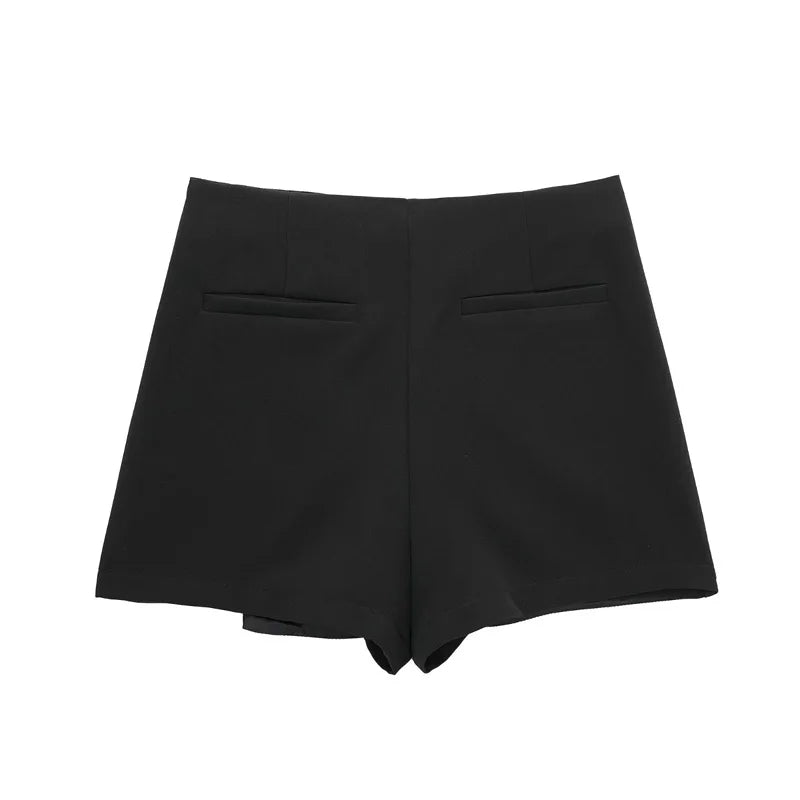 HXAO Shorts Women 2024 Black White Mini shorts Women's Shorts High waist Micro Casual Skirt Shorts Asymmetric Shorts Skirt Mujer