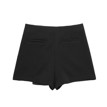 HXAO Shorts Women 2024 Black White Mini shorts Women's Shorts High waist Micro Casual Skirt Shorts Asymmetric Shorts Skirt Mujer