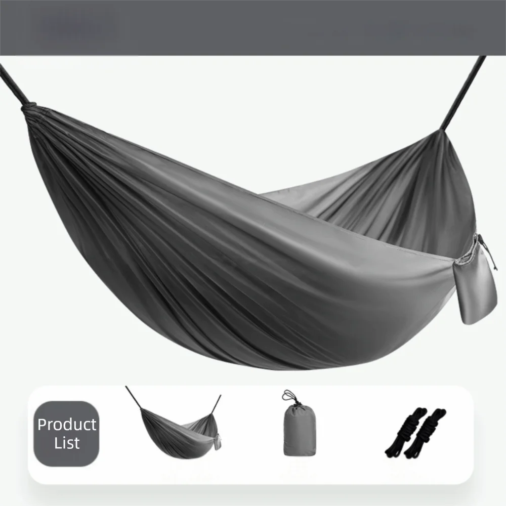 High Strength Colorful Hanging Hammocks Foldable Single and Double Size Camping Hammock Easy Setup Dacron Outdoor Swing Beach
