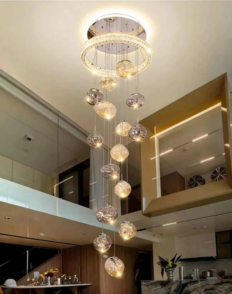 Modern Stair chandelier Pendant lights indoor lighting Ceiling lamp hanging light led Chandeliers for living room indoor lightin