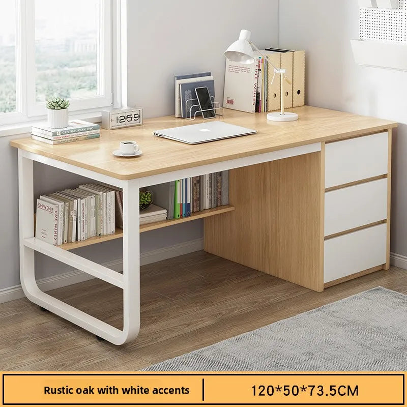 Multi-functional Desk Desktop Computer Desk Simple Home Desk Student Bedroom Bookshelf Integrated Writing Desk