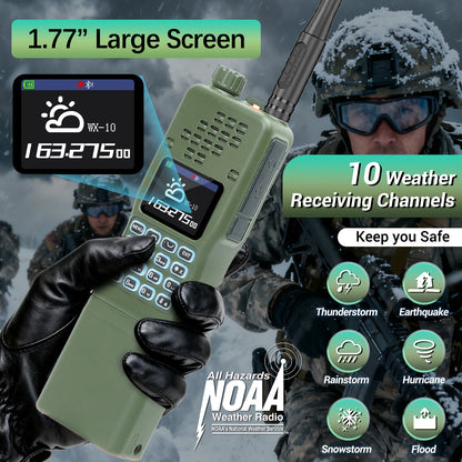 BAOFENG AR-152 PRO 10W GPS Long Range Walkie Talkie 50KM Bluetooth Programming Multi Band 12000mAh Tactial Amateur Survival Gear