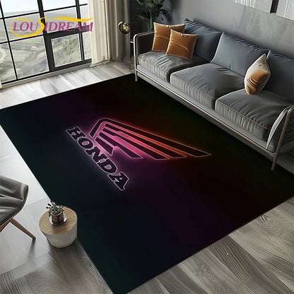 Racing Car H-HONDA HRC Motorcycle Carpet Rug for Living Room Bedroom Home Sofa Decoration,Kids Area Rug Non-slip Floor Mat Gift