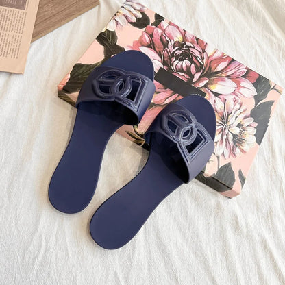 2026 Summer New Women's Flat Non Slip Flip Flops Casual Versatile Outdoor Beach Thong Slippers