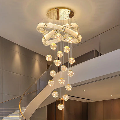 Modern home decor led lights pendant light lamps forstaircase Chandeliers for living room hanging light indoor lighting