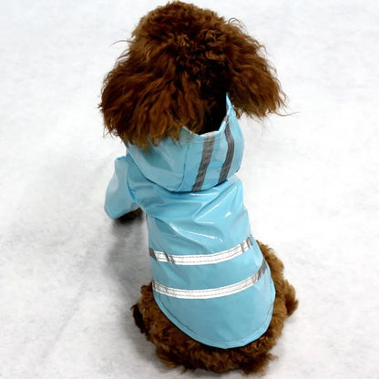 Summer Outdoor Puppy Pet Rain Coat S-XL Hoody Waterproof Jackets PU Raincoat for Dogs Cats Apparel Clothes Wholesale