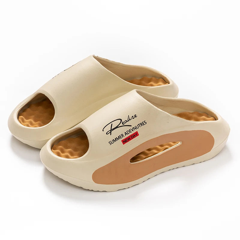Summer Men's Massage Slippers Indoor Outdoor Sandals Beach Men Casual Shoes Soft Slides Flip-flops Men Women Home Slippers