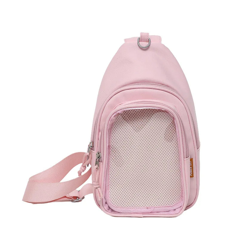 Kawaii Japanese Itabag Girls Soft Nylon Backpack Crossbody Bags 10CM Doll Women With Display Plate Cross Body Sling Pouch 2025
