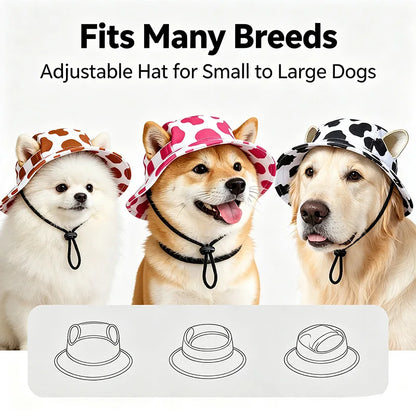 Pets Hat with Ear Holes Adjustable Baseball Cap for Medium Small Dogs Summer Fashion Cats Sun Cap Pet Outdoor Hat Pet Supplies