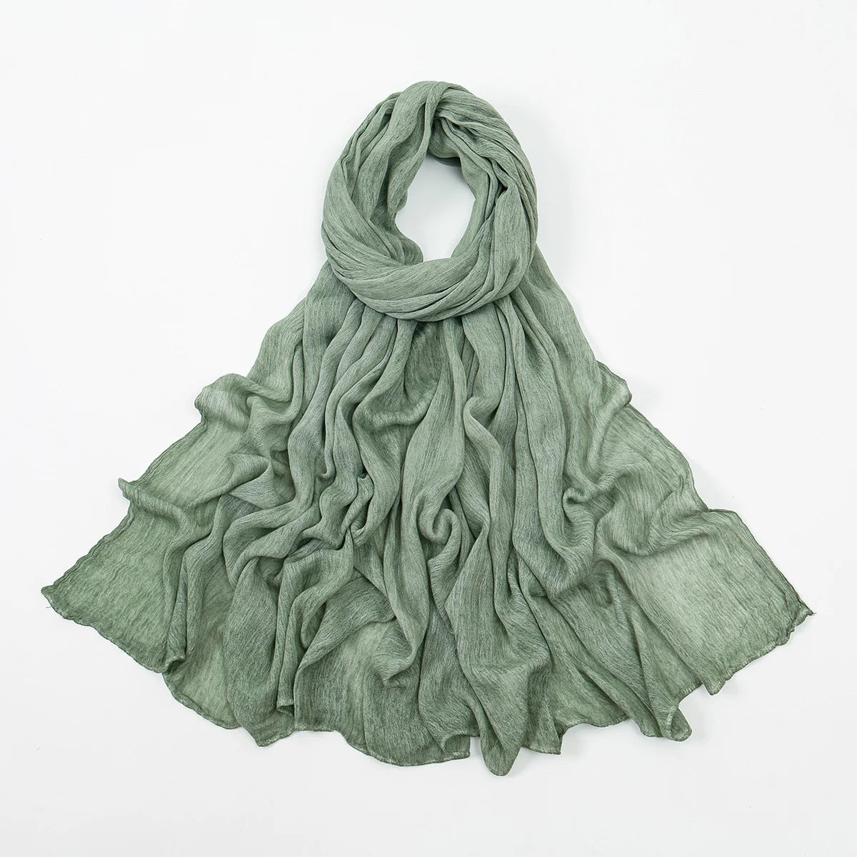 Fashion Crinkle Cotton Royan Hijab Scarf for Muslim Women Islamic Long Soft Shawls Wraps Short Tassel Bufanda Accessories