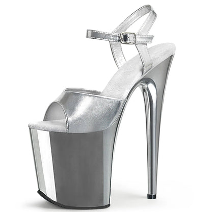 20cm Stripper Thin Heels Big Size 8Inch Models Pole Dance Sandals Women's Shoes Exotic Sexy Fetish Peep Toe 8Inch Catwalk Party