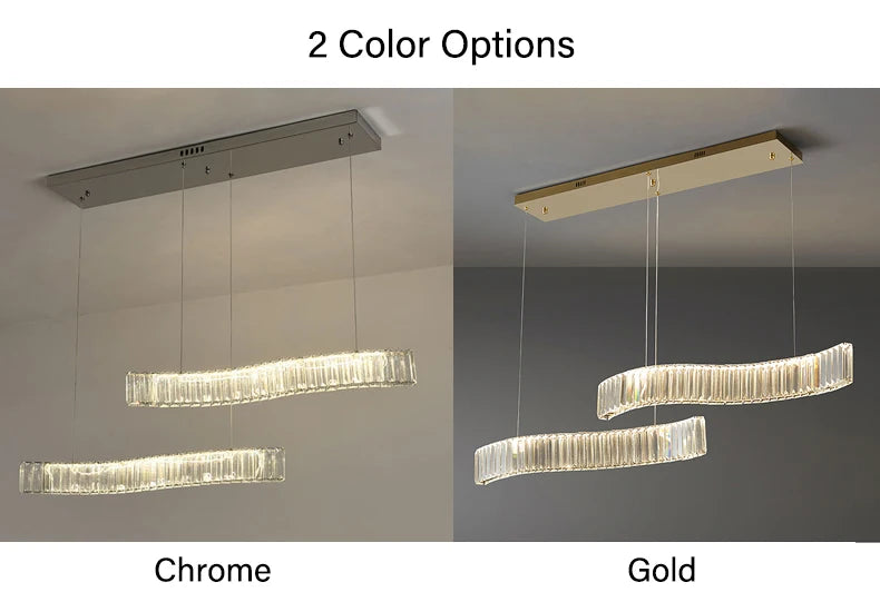 Modern Luxury LED Crystal Pendant Lights Villa Dining Room Kitchen Lighting Lustre Decor Chandeliers Indoor Bar Lights Fixture