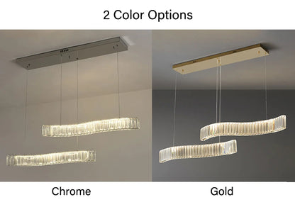 Modern Luxury LED Crystal Pendant Lights Villa Dining Room Kitchen Lighting Lustre Decor Chandeliers Indoor Bar Lights Fixture