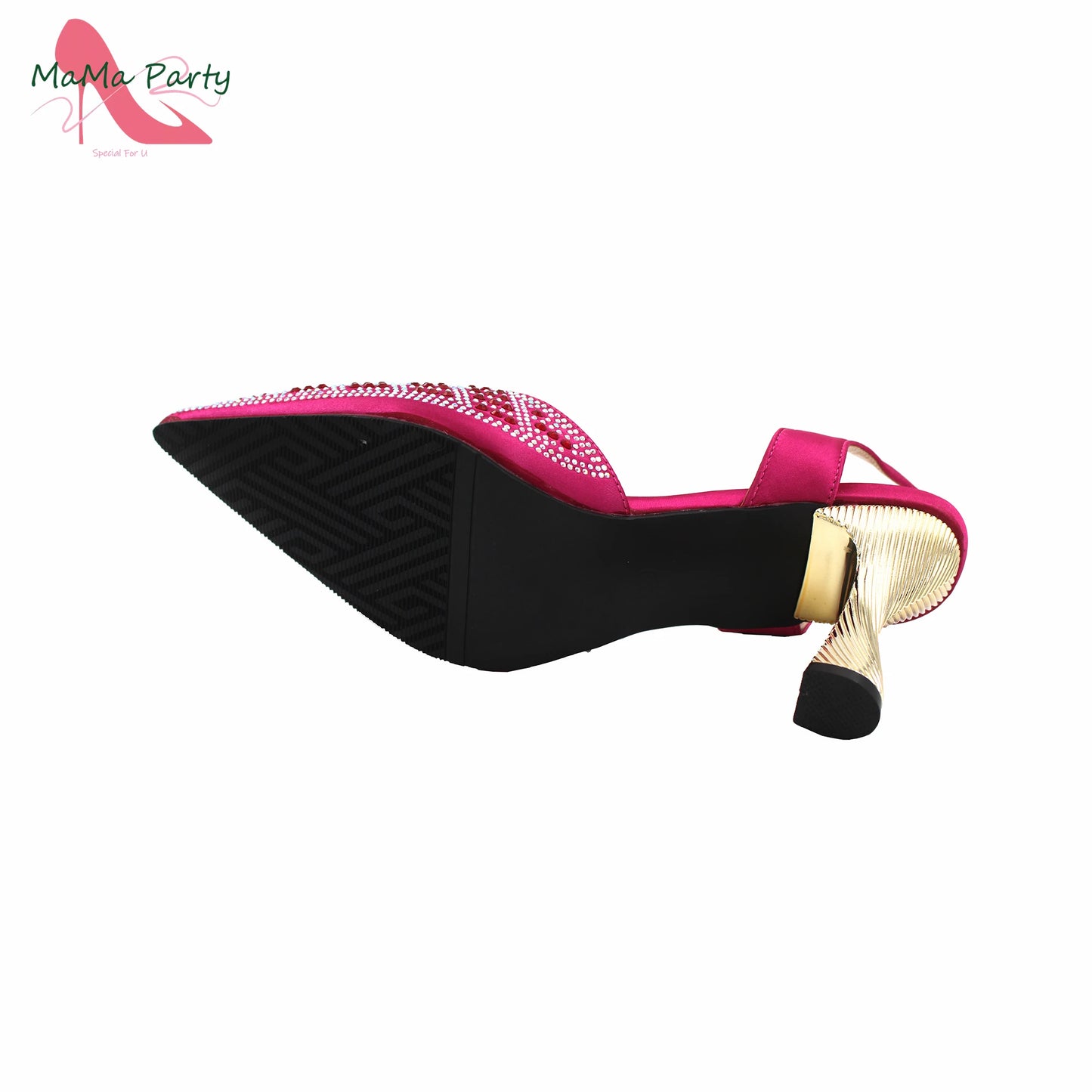 Peach Color New Arrivals Nigerian Women Shoes and Bag Set High Quality Super High Heels for Garden Party