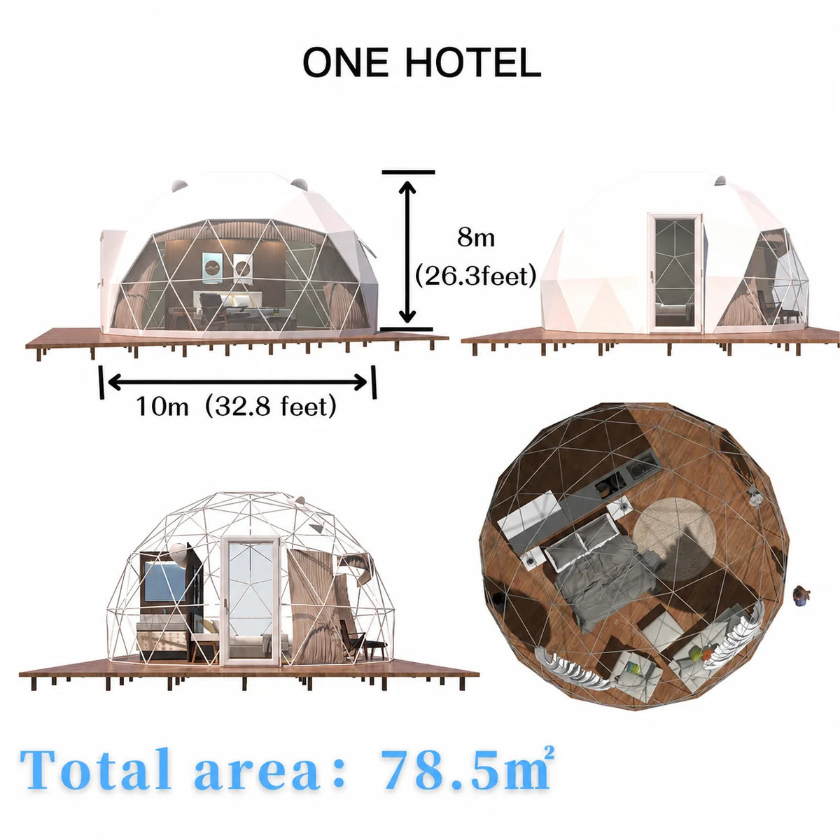 Luxury Geodesic Dome Tent Waterproof PVC Spherical Glamping House Transparent Bubble Tent For Resort Villa Commercial Rental
