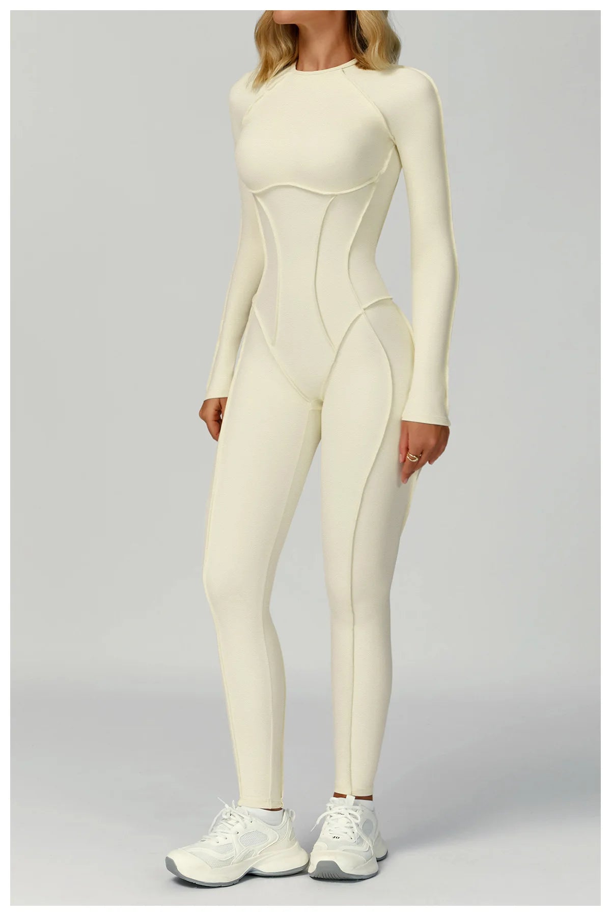 Sexy Hollow Back Long Sleeve Yoga Jumpsuit Women Quick Dry One-piece Yoga Suit Gym Training Leggings Playsuit Slim Fit Bodysuits