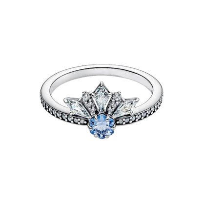 2026 New 925 Silver Sparkling Heart Princess Crown Heart-to-Heart Ring Fashion DIY Charm Jewelry Exquisite Gift