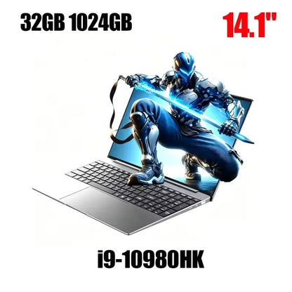 2026 I9 Windows 11 Laptop Intel CORE I9-10980HK Notebook 14.1 Inch 16GB RAM 1TB 2TB SSD 1920*1080HD Gaming Laptops Pc Gamer
