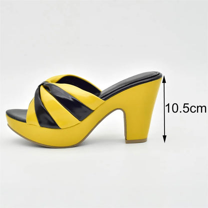 Italian Shoes and Bags Matching Set High Heels Women Wedges Shoes for Women Nigerian Party Women with Bag Set Plus Size Heels 42