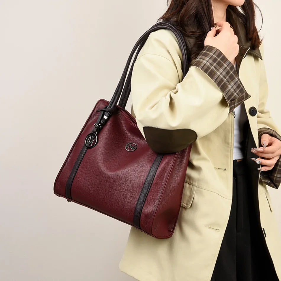 Soft Leather Luxury Handbags Women Bags Designer Shoulder Sac Ladies Large Capacity Top-Handle Bags Shopping Tote Bag Sac A Main