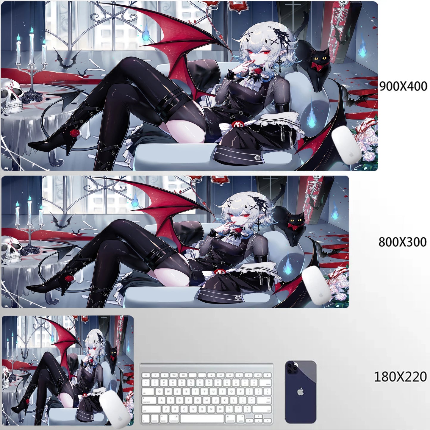 Japanese Girls Samurai Mouse Mat XL Aesthetics Mouse Pad Gaming Laptop Table Mat Office accessories Pc Cabinet Non-slip Carpet