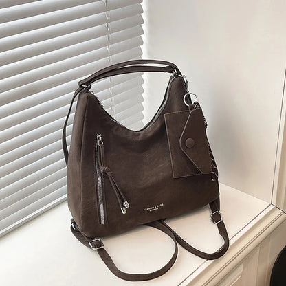 Fashionable Retro Versatile Crossbody Bag New Style Pure Color Multi-Function Single Shoulder Bags Elegant Quality Handbag