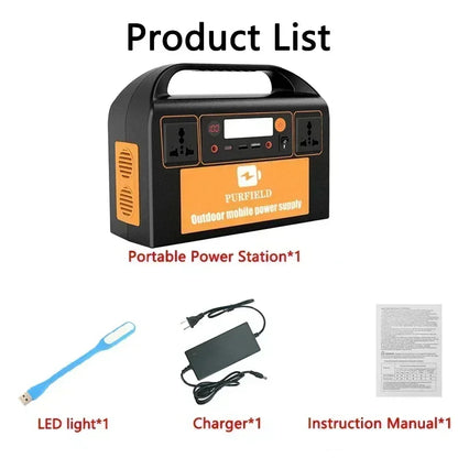 150W/300W Portable Power Station Solar Generator 42Ah-90Ah Power Station Emergency Power Bank for Home Camping