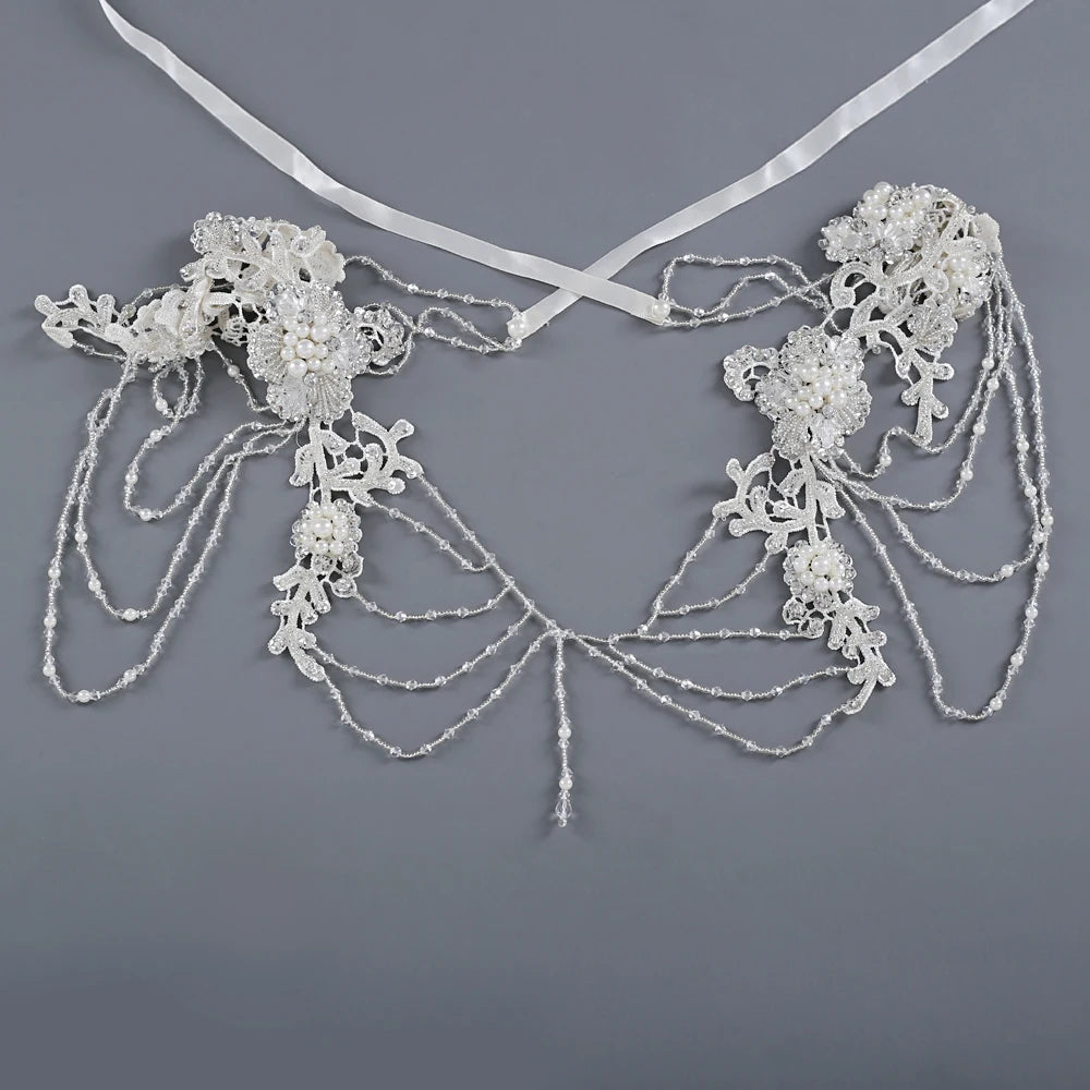 Bridal Jewelry Diamond Shoulder Chain Crystal Necklace Bolero Bridal Covered Body Chain Wedding Accessories Women Shrugs SG10