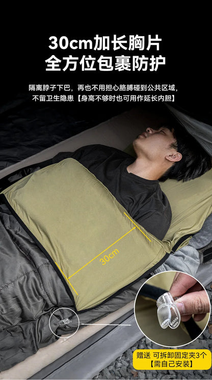 HIKEMAN Ultralight Portable Camping Sleeping Bag Liner Elastic Envelope Style for Adults Outdoor Hiking Washable Hotel Use