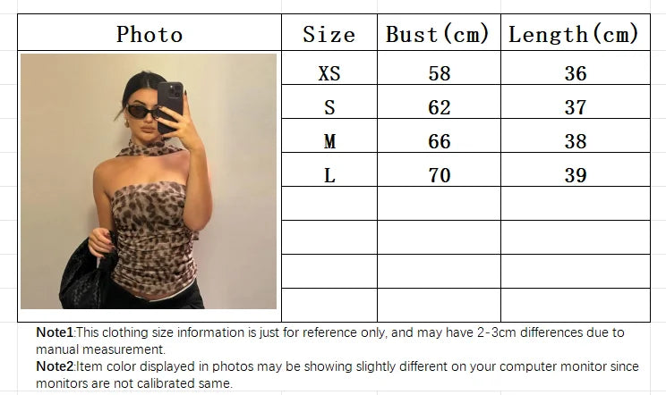 Women Tulle Leopard Print Top with Bandeau Off-the-shoulder Straight-cut Neckline Summer Casual Girls for Summer Blouse
