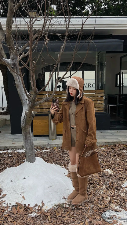 Suede Cowhide fashion ladeis shoulder cross brown bags luxury designer women coffe handbags angola red