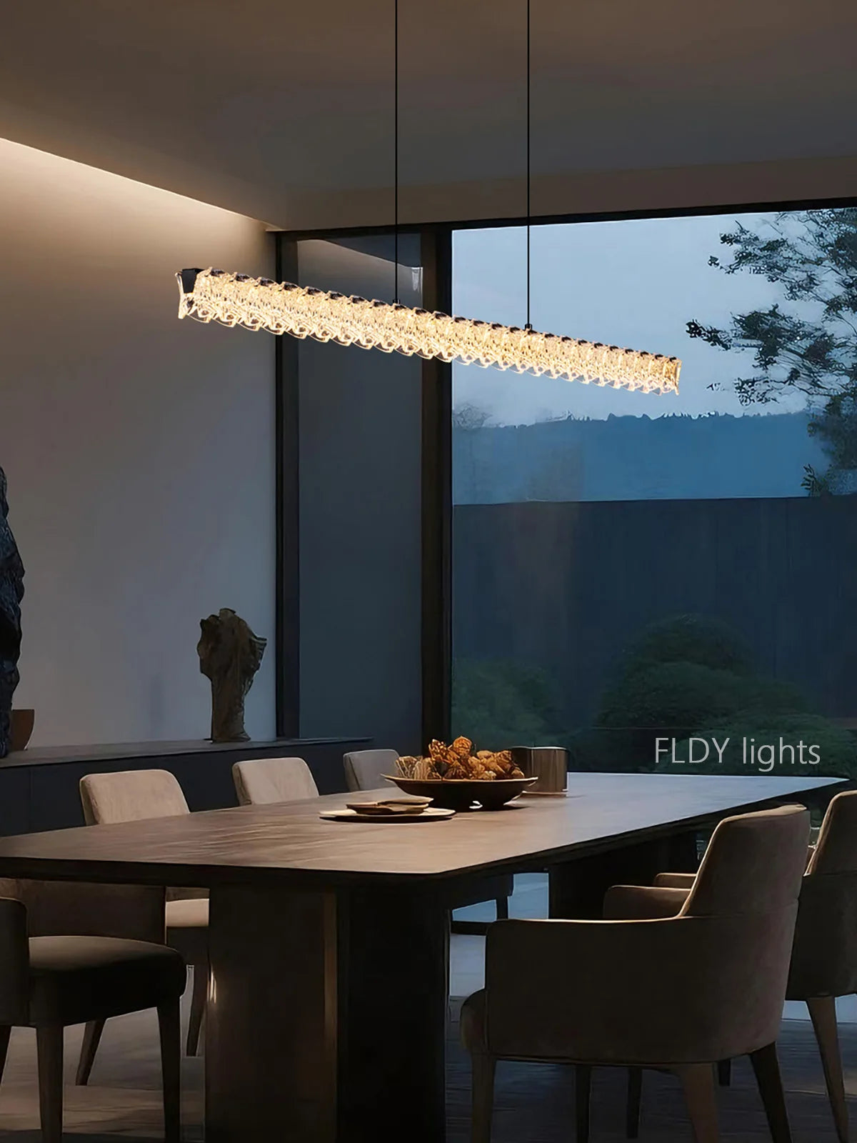 Modern island dining table pendant lights Italian light luxury long strip dining room island bar chandelier Kitchen pendant lamp