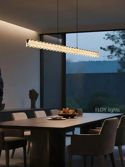 Modern island dining table pendant lights Italian light luxury long strip dining room island bar chandelier Kitchen pendant lamp