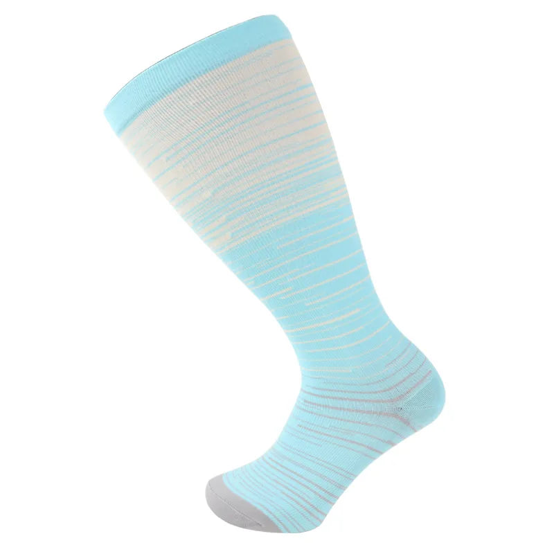 1Pair Plus Size 2XL-7XL New Compression Socks Unisex Wide Calf Knee High Compression Stockings Support for Circulation Nurses