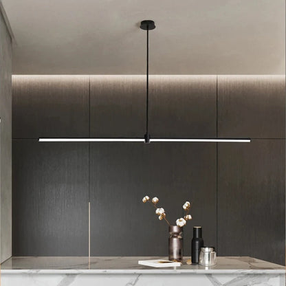 Modern Simplicity Long Linear LED Pendant Lights Strip Hanging Indoor Lamps for Office Table Kitchen  Home Decoration Chandelier