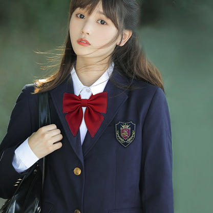 University School Girl Blazer Winter School Uniform Navy Coat Japanese High School Uniforms Suit Girl Students Jacket Seifuku