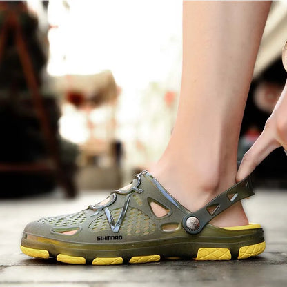 2025 Men's Summer Outdoor Fishing Shoes, Anti Slip Lightweight Casual Beach Sandals, Durable Thick Soled Shoes for Home Use