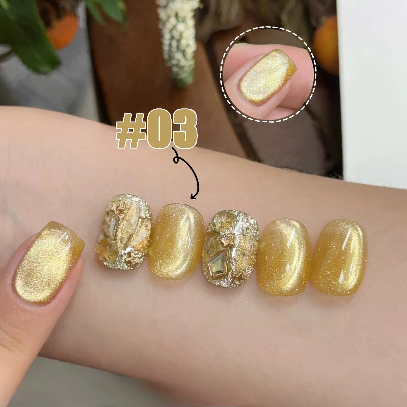 MIANEL 12ML Hit Product Gold Amber Cat Eye Gel Nail Polish 2026 New Blue Glass Beads Cat Eye Gel Nail Green Nails 1-21pcs