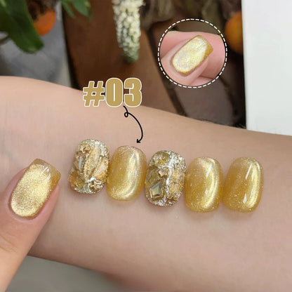 MIANEL 12ML Hit Product Gold Amber Cat Eye Gel Nail Polish 2026 New Blue Glass Beads Cat Eye Gel Nail Green Nails 1-21pcs