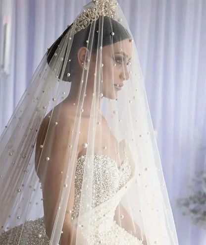 2026 Dubai Luxury Pearls Beading Sweetheart Ball Gown Wedding Dresses Princess Sleeveless Bride Gowns Vestido De Noiva Custom