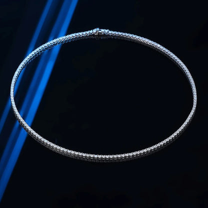 3mm S925 Sterling Silver D Color VVS1 Moissanite Tennis Necklace GRA Certified Lab Diamond  for Women Man Jewellery