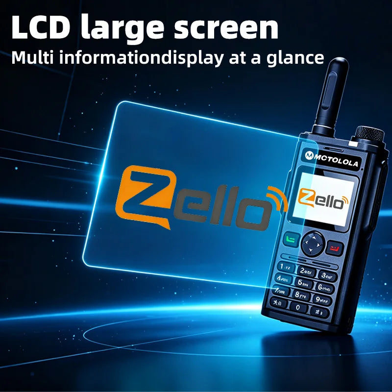 MOTOLOLA Zello 2G 3G 4G POC Walkie Talkie Android 8.1 Bluetooth Global PTT WiFi Handheld bidirectional radio 5000km