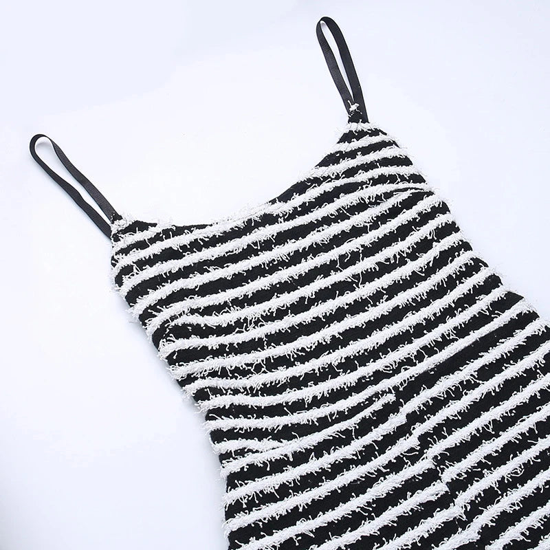 OMSJ New Style Backless Jumpsuits For Women Sexy Camisoles High Waist Hip Lifting Striped One-piece Rompers Flare Pants Clubwear