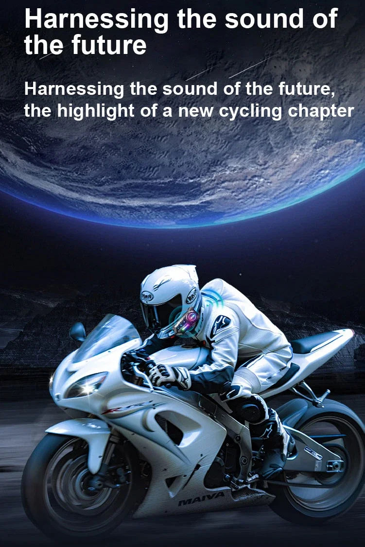 X3 Pro Motorcycle Helmet Bluetooth Headset 2-Riders Intercom 1000M BT6.0 IPX6 Waterproof Voice Assistant NoiseReduction FM Radio