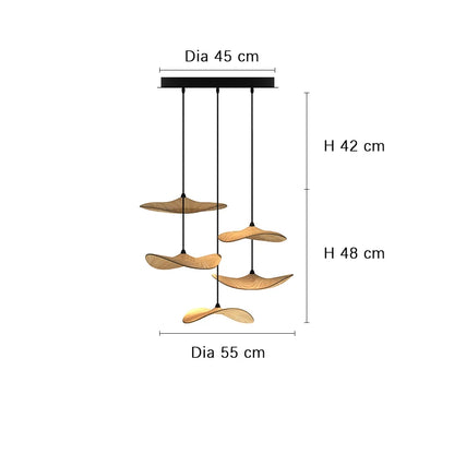 Designer Log Craft LED Ceiling Chandelier Living Room Tearoom Kitchen Table Lamps Bedroom Home Decoration Lighting Stair Lights